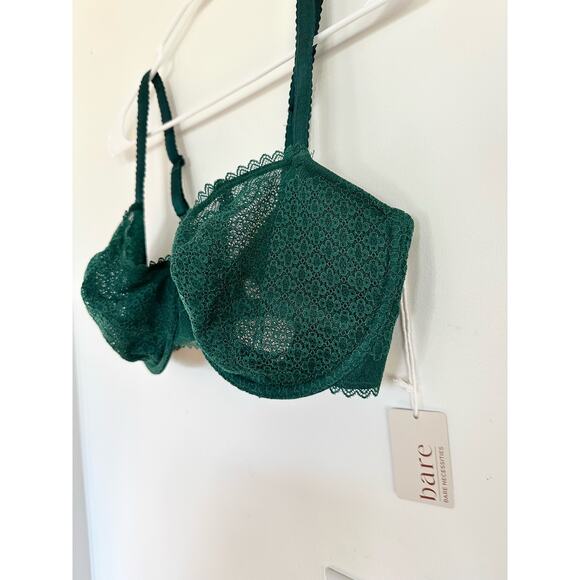 BARE 36DD The Push-Up Without Padding Bra NEW bare necessities B10249 GREEN sexy - Picture 5 of 11